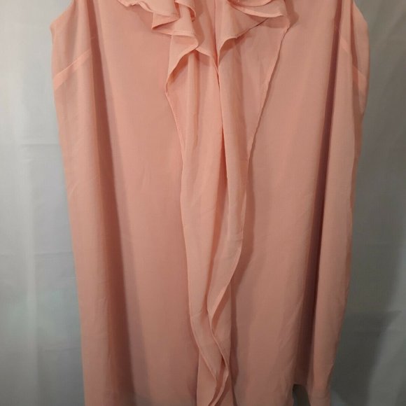 BCBGmaxazria Tank Top Light Pink Large with V-neck - Picture 7 of 8